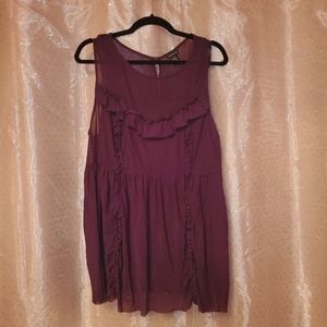 Torrid Purple Ruffle Top